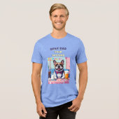 French Bulldog Dad Fatherˋs Day トライブレンドＴシャツ (正面全面)