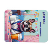 French Bulldog Dad Fatherˋs Day マグネット (横)