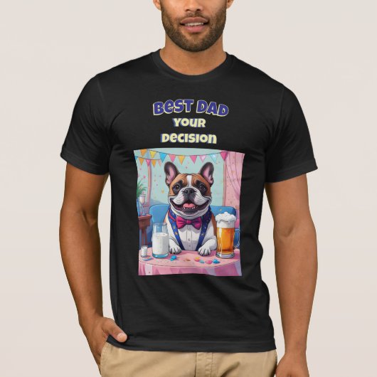 French Bulldog Dad Fatherˋs Day Tシャツ (正面)
