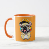 French Bulldog DJ マグカップ (左)