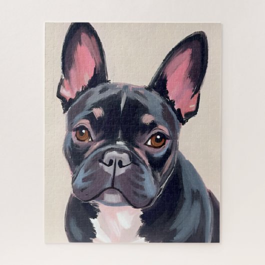 French Bulldog Dog Painting ジグソーパズル (縦)