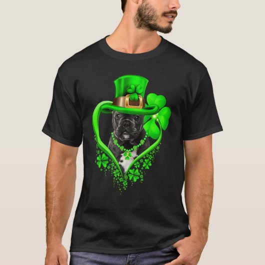 French Bulldog Dog St Patricks Day Lover Irish Sha Tシャツ (正面)