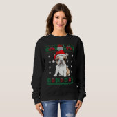 French Bulldog Dog Ugly Sweater Christmas Puppy Do スウェットシャツ (正面フル)