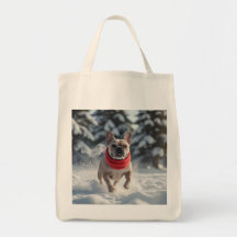 French Bulldog Elegant Grocery Tote Bag