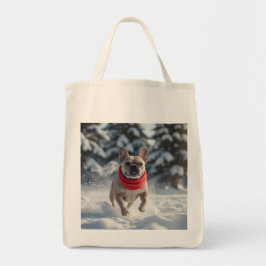 French Bulldog Elegant Grocery Tote Bag トートバッグ