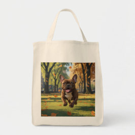French Bulldog Elegant Grocery Tote Bag トートバッグ