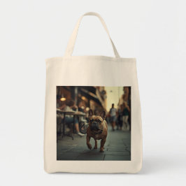 French Bulldog Elegant Grocery Tote Bag トートバッグ