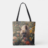 French Bulldog Elegant Shoulder Tote Bag トートバッグ (裏面)
