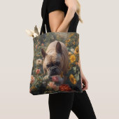 French Bulldog Elegant Shoulder Tote Bag トートバッグ (クローズアップ)