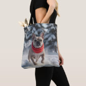 French Bulldog Elegant Shoulder Tote Bag トートバッグ (クローズアップ)