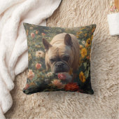 French Bulldog Elegant Throw Pillow クッション (ブランケット)