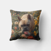 French Bulldog Elegant Throw Pillow クッション (裏面)