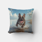 French Bulldog Elegant Throw Pillow クッション (正面)