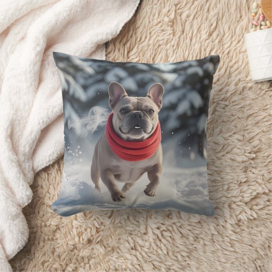  French Bulldog Elegant Throw Pillow クッション (ブランケット)