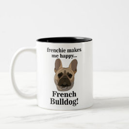 French Bulldog Face Dog Lover ツートーンマグカップ