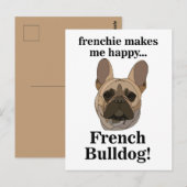 French Bulldog Face Dog Lover ポストカード (正面/裏面)