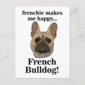 French Bulldog Face Dog Lover ポストカード (正面)