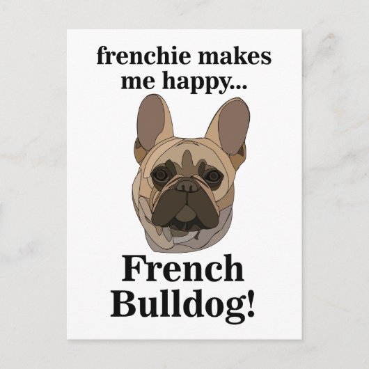 French Bulldog Face Dog Lover ポストカード (正面)
