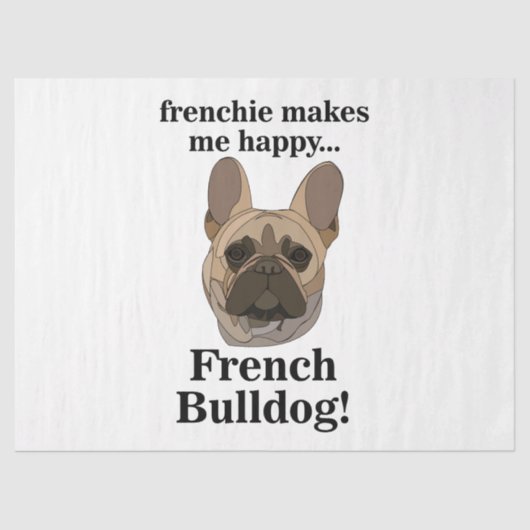 French Bulldog Face Dog Lover 薄葉紙 (正面)