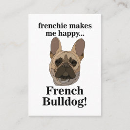 French Bulldog Face Frenchie Dog Groomer 名刺