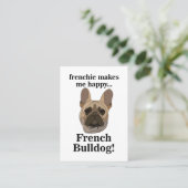 French Bulldog Face Frenchie Dog Groomer 名刺 (スタンド正面)