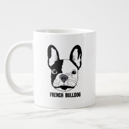 French Bulldog face on  ジャンボコーヒーマグカップ