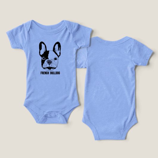 French Bulldog face on toddlers baby (デザイン正面&裏面)