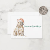 French Bulldog Flat Note Card ノートカード (正面/裏面インサイチュ)