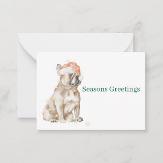 French Bulldog Flat Note Card ノートカード