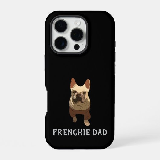 French Bulldog, Frenchie Dad iPhoneケース (裏面)