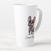 French Bulldog Frenchie Mom カフェラテマグ (右アングル)