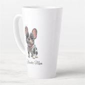 French Bulldog Frenchie Mom カフェラテマグ (左アングル)