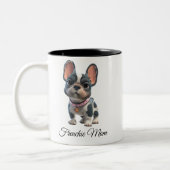 French Bulldog Frenchie Mom ツートーンマグカップ (左)