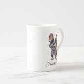 French Bulldog Frenchie Mom ボーンチャイナマグカップ (正面右)