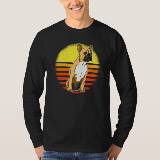 French Bulldog Frenchie Sunset 3 Tシャツ (正面)