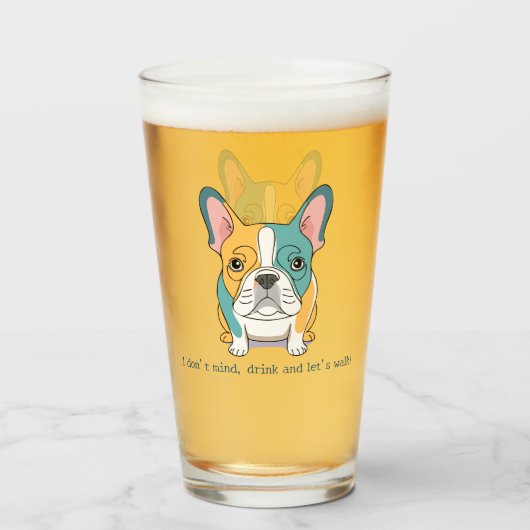 French Bulldog fun  タンブラーグラス (ドリンク正面)