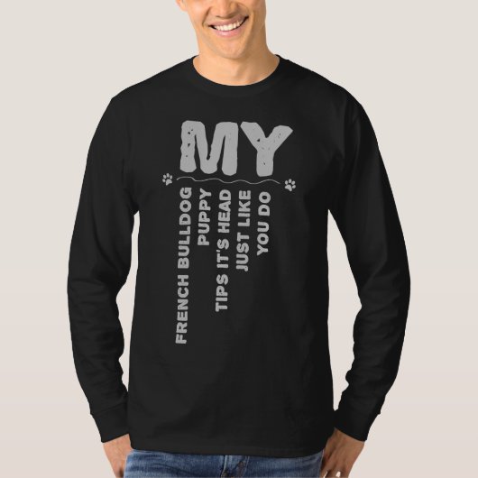 French Bulldog Funny 76 Tシャツ (正面)