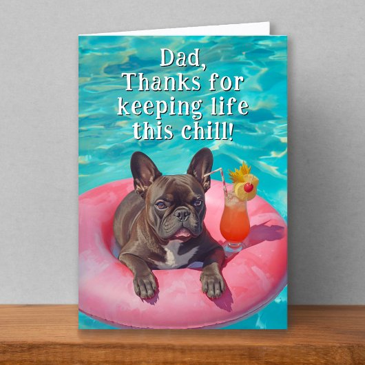 French Bulldog Funny Father's Day カード