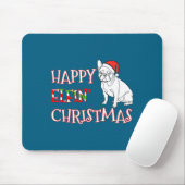 French Bulldog Funny Santa Hat Happy Elfin Christm マウスパッド (マウス)