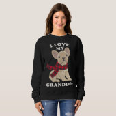 French Bulldog Grandma Xmas Fun Frenchie Granddo スウェットシャツ (正面フル)