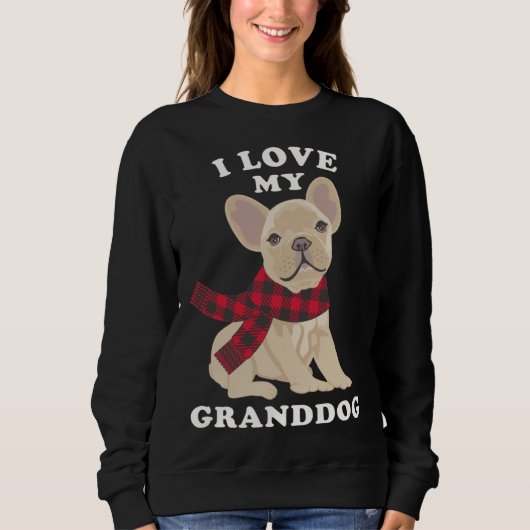 French Bulldog Grandma Xmas Fun Frenchie Granddo スウェットシャツ (正面)