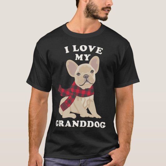 French Bulldog  Grandma Xmas  Fun Frenchie Granddo Tシャツ (正面)