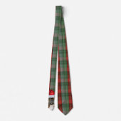 French Bulldog Green Red Holiday Plaid Christmas ネクタイ (裏面)