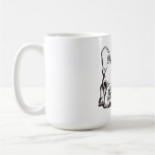 French Bulldog Handwritten Illustration  CoffeeMug コーヒーマグカップ (左)
