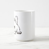 French Bulldog Handwritten Illustration CoffeeMug コーヒーマグカップ (中央)