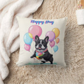 French Bulldog Happy Day Französische Bulldogge  クッション (ブランケット)