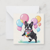 French Bulldog Happy Day Französische Bulldogge  ノートカード (正面)