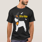 French Bulldog Happy Halloween Pumpkin Witch Frenc Tシャツ (正面)