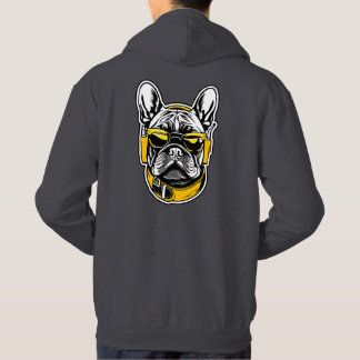 French Bulldog Headphones パーカ
