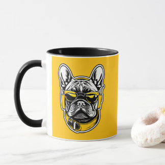 French Bulldog Headphones マグカップ